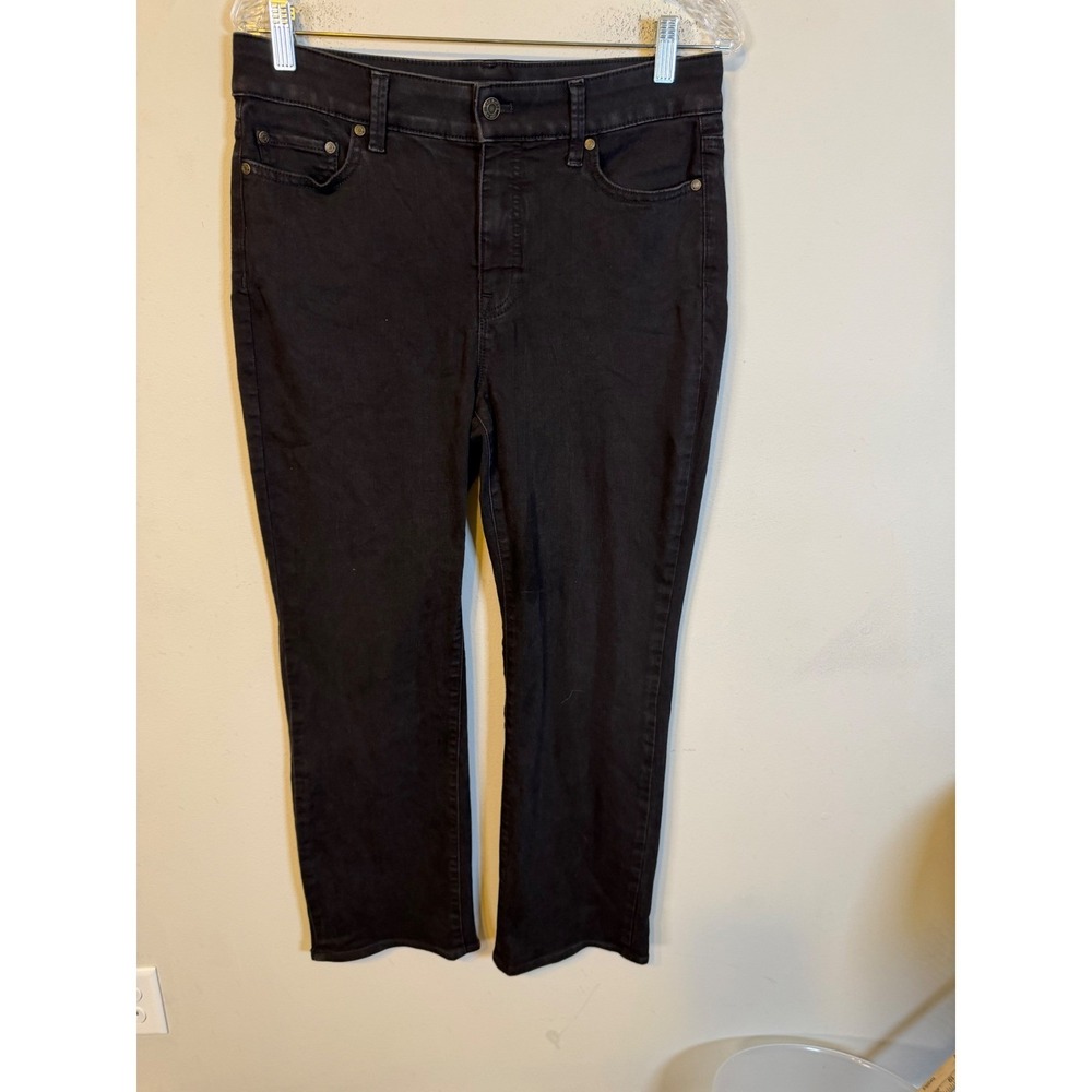 Talbots Womens Barely Boot Jean High Rise Black 10P
